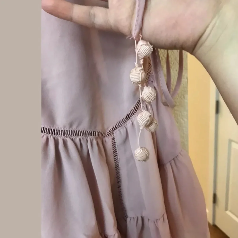 Romeo Juliet Couture Pink Flared Eyelet Blouse - Picture 7 of 8